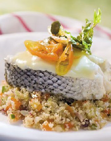 Salmon blanco en rodajas