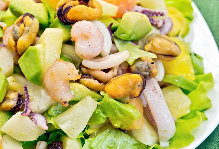 Ensalada de frutos de mar 